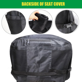BeadChica Deluxe seat cover waterproof material protects against rain and spills.