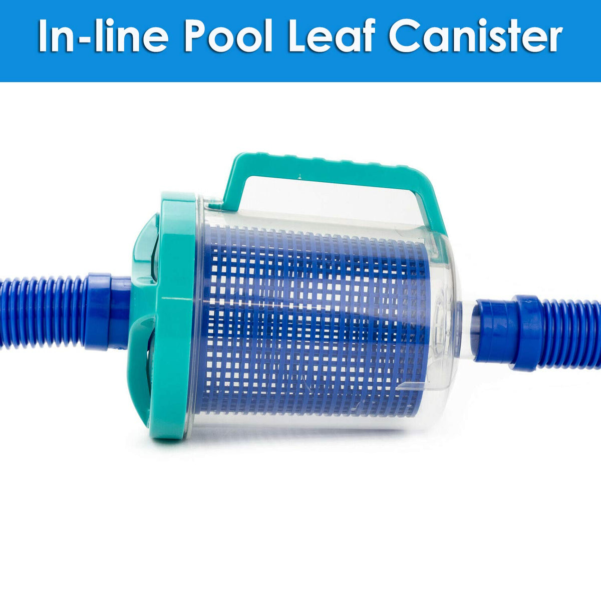BeadChica inline leaf canister connects between hose sections for easy installation.