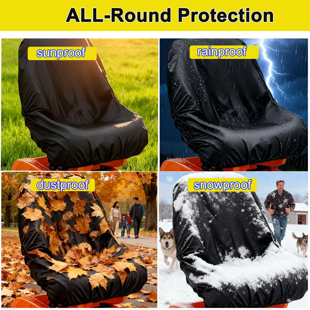 BeadChica rain dirt bug protection keeps mower seats clean
