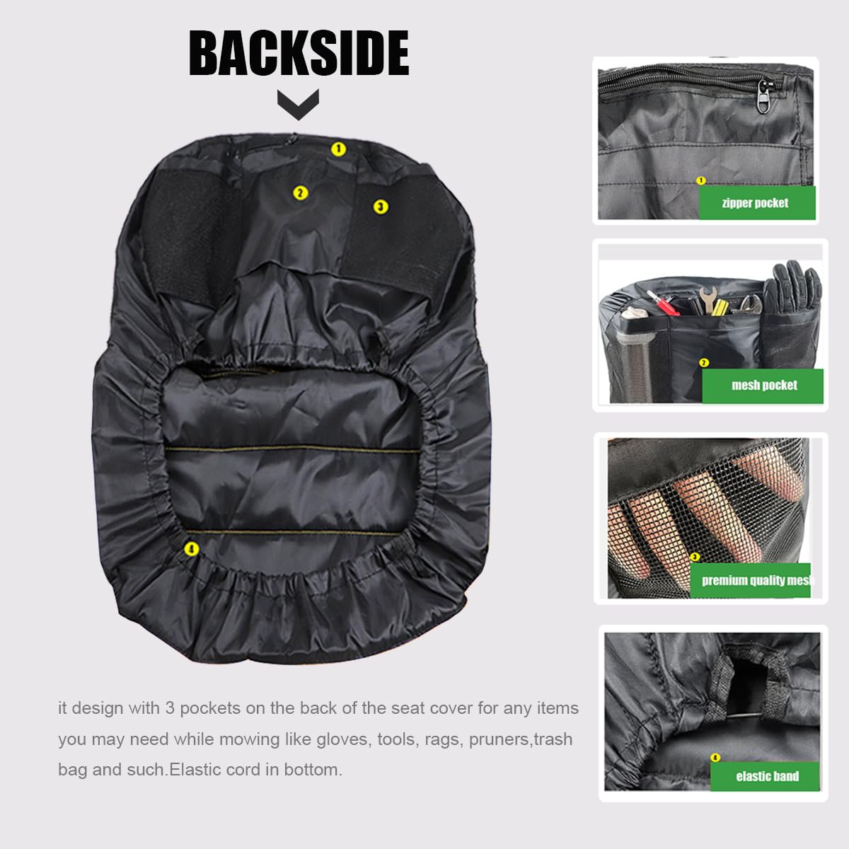 BeadChica tractor seat cover elastic bottom keeps it secure.