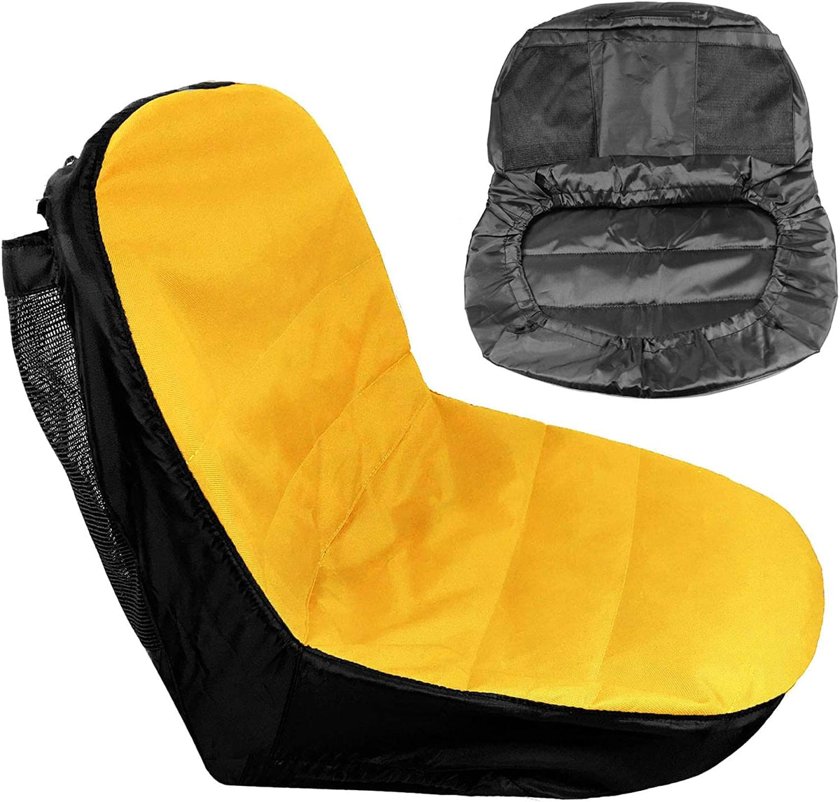 BeadChica tractor seat cover front view highlights durable universal-fit fabric.