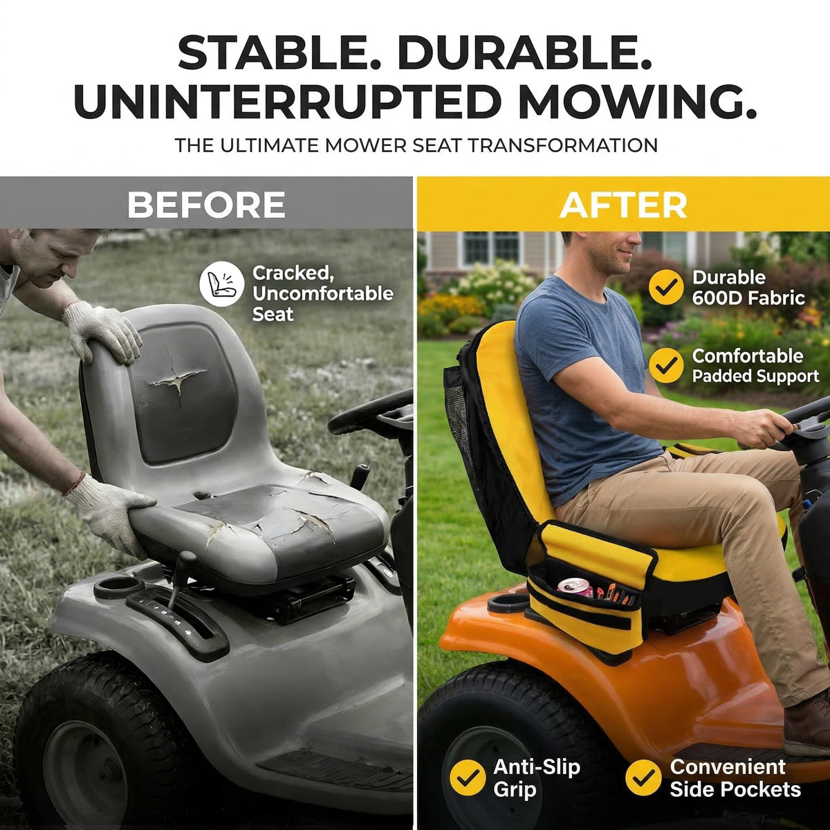 BeadChica universal-fit diagram confirms compatibility across major mower brands.