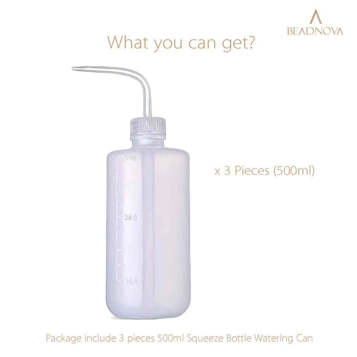 BEADNOVA squeeze bottle with small-mouth design for controlled watering