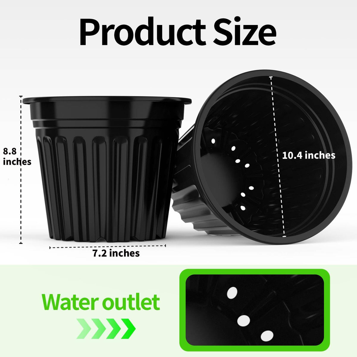 BeapTcely 3-gallon planter pot showing drainage hole for healthy roots.