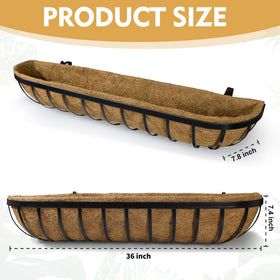BeapTcely metal railing planter for balcony 36-inch width adds tidy outdoor storage.