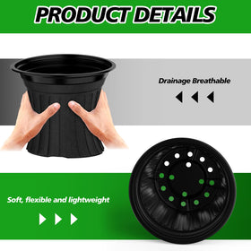 BeapTcely soft plastic planter pot, lightweight and durable for indoor use.