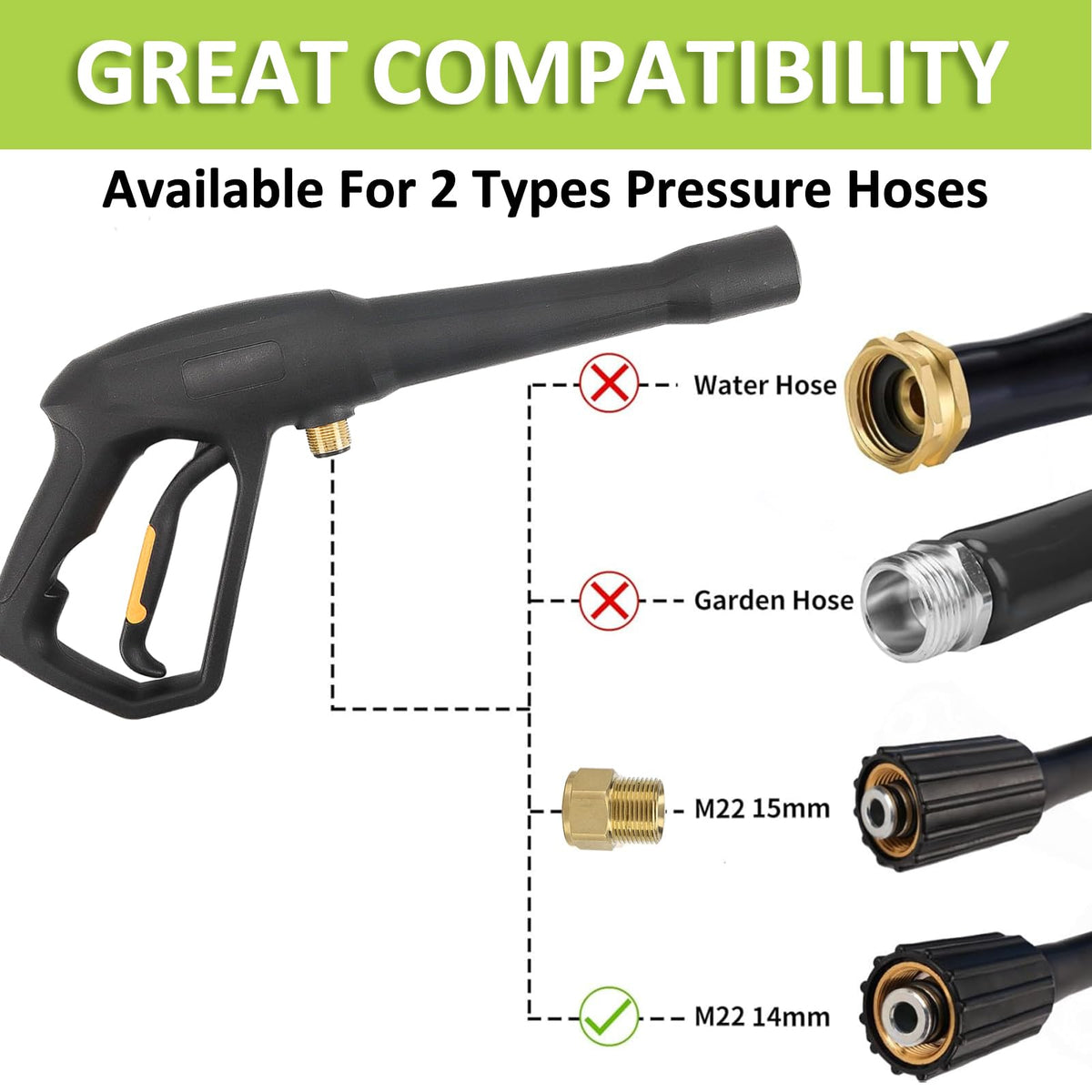 Bear Force extension wand attachment extends reach to high or tight spaces.