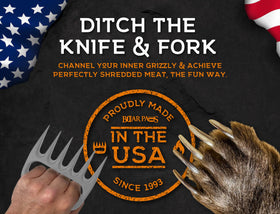 Bear Paws Meat Claws in action as a BBQ tool for meat prep