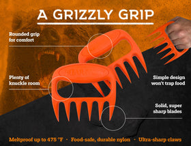 Bear Paws claws shredding brisket for easy barbecue