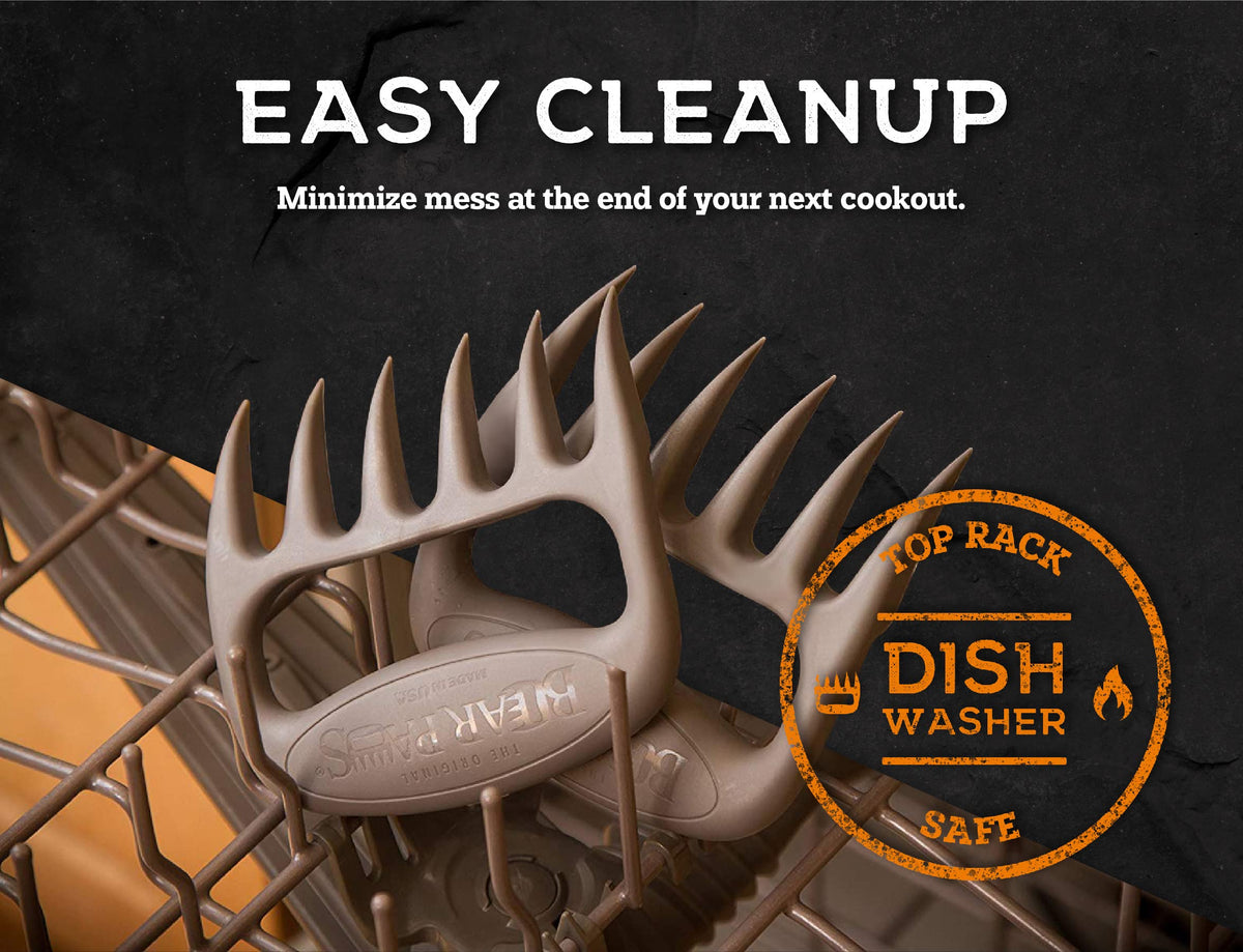 Bear Paws Meat Claws serving salad with a handy tool