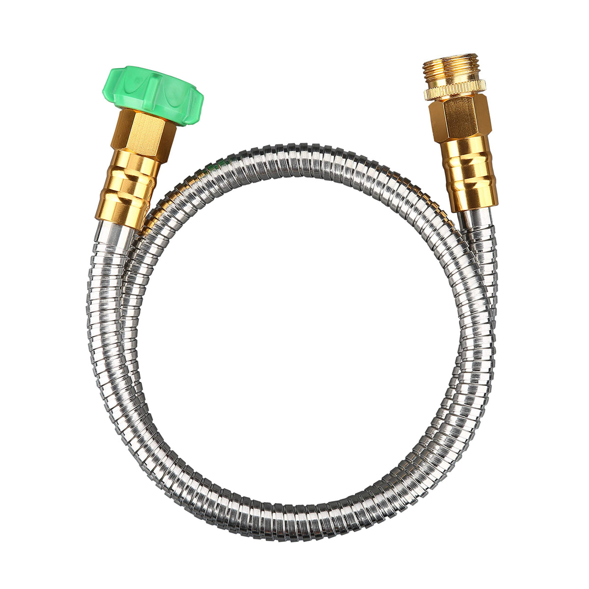 Beaulife 304 stainless steel hose connector in a 5ft setup, showcasing durability