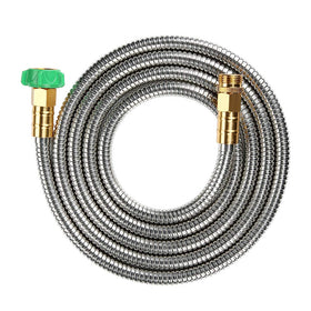 Beaulife 304 stainless steel garden hose connector closeup showing reinforced joint for durability.