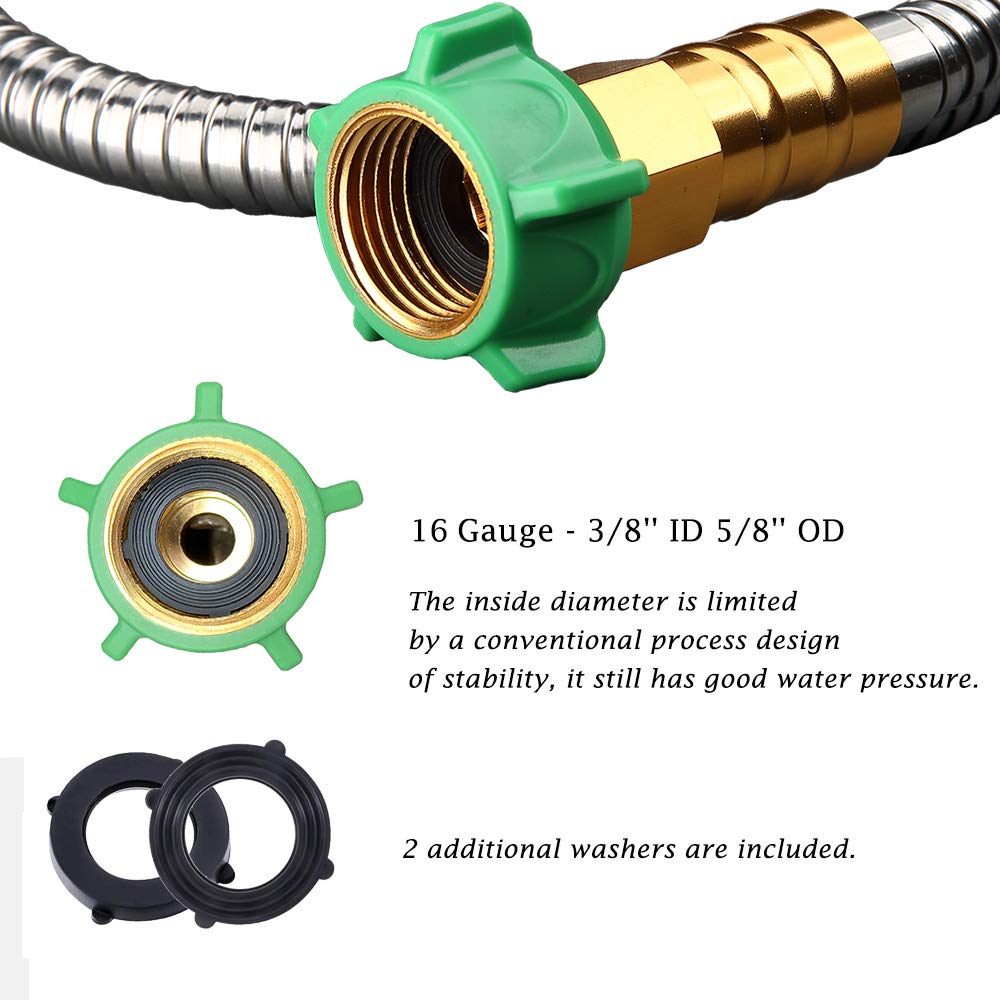 Close view of bigger inner diameter for higher water flow on Beaulife hose.