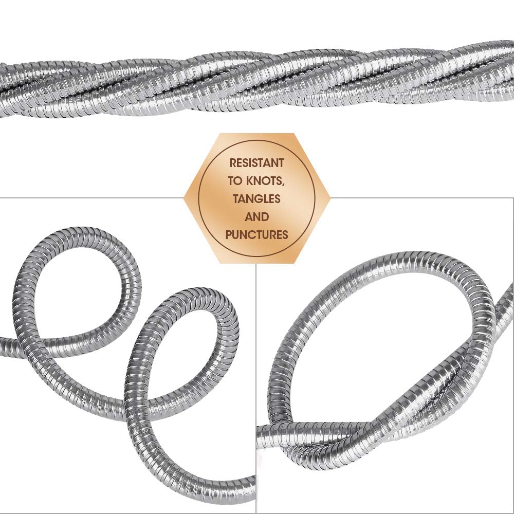 Beaulife metal garden hose 15ft high flow interior enables efficient watering.