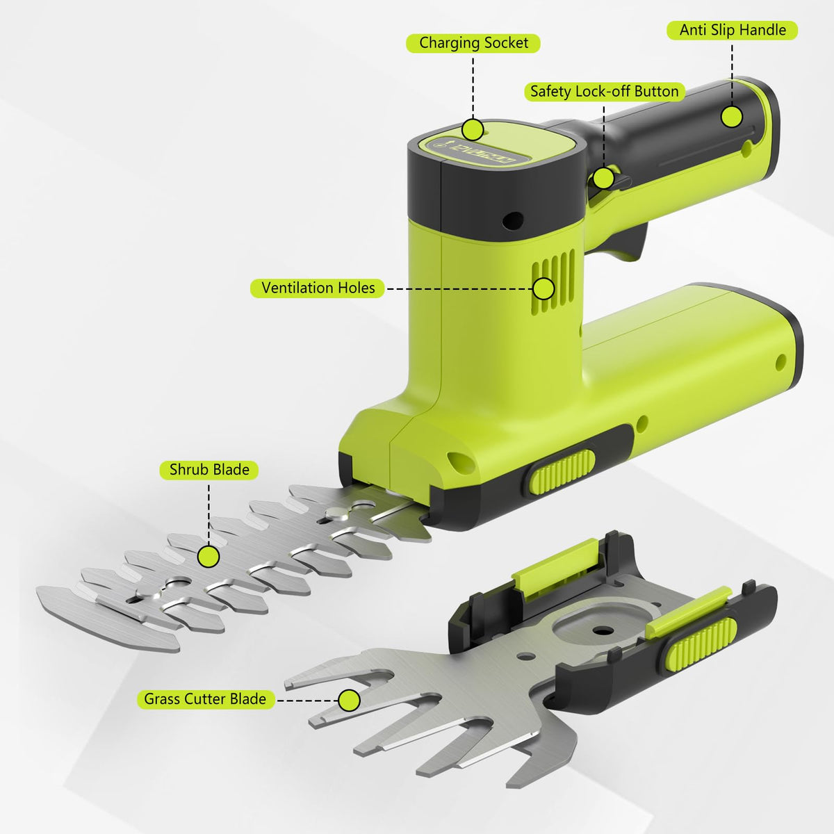BeautFirst dual safety switch ensures controlled start for safe operation.