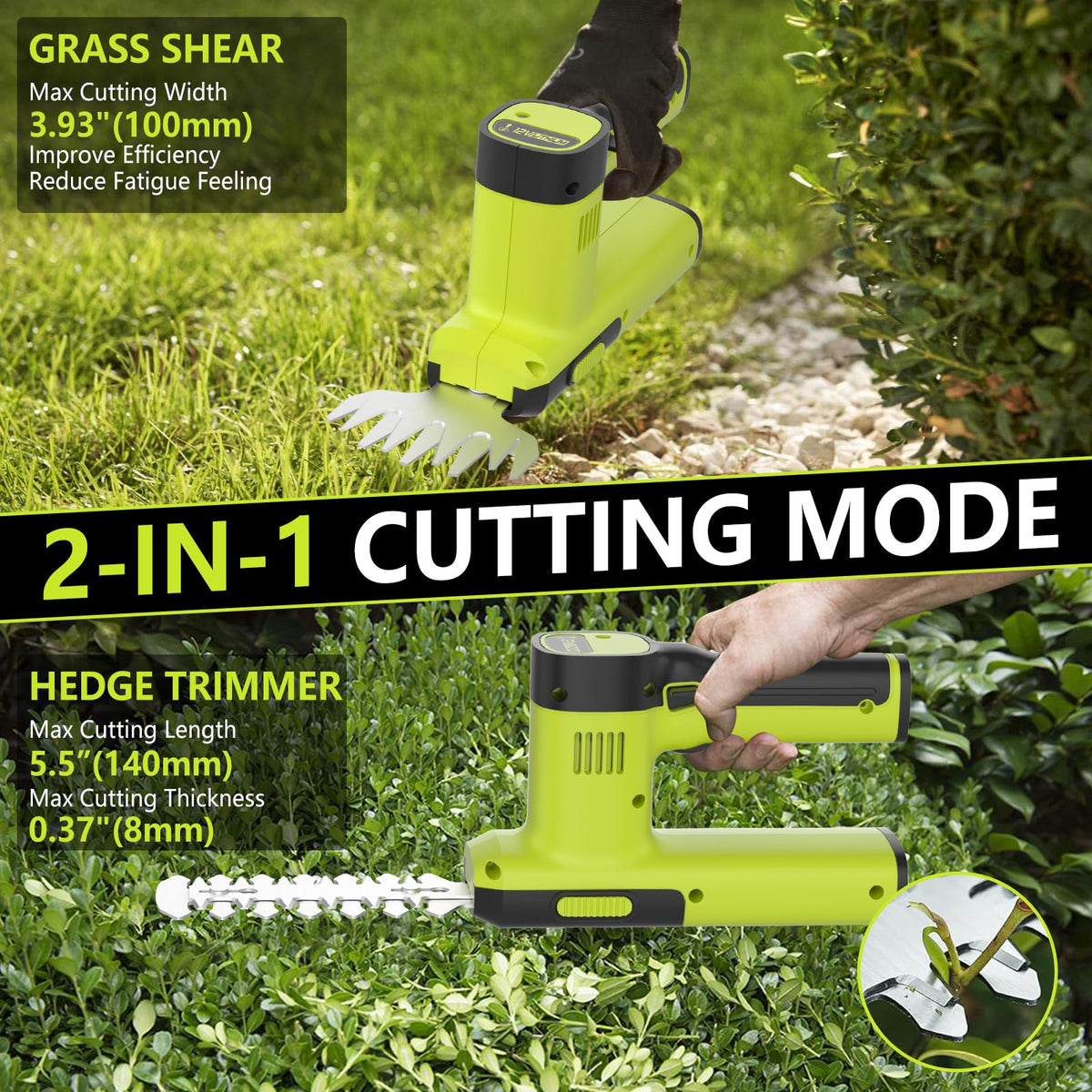BeautFirst grass shear blade showcases smooth edge cuts for neat lawn borders.