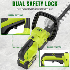 BeautFirst lightweight hedge trimmer with ergonomic wrap-around handle for comfort.