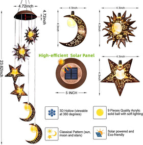 Beautyard solar wind chimes come with a sturdy hanging hook for easy setup.