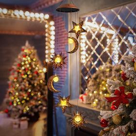 Beautyard solar wind chimes withstand rain for durable outdoor decor.
