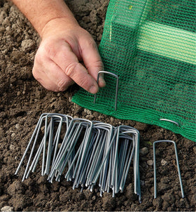 BEBEKULA edging and fence stabilization stake in garden border.