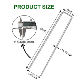 BEBEKULA weed barrier stake close-up demonstrates sharp ends ease of insertion.