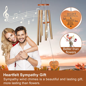 Beboligh memorial chimes include sympathy card for heartfelt remembrance