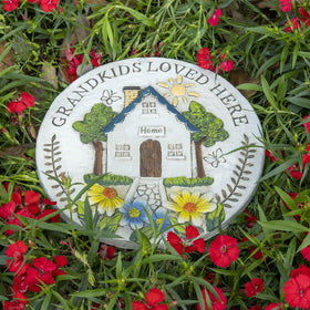 Bechivie white stepping stone enhances curb appeal and sentimental ambiance