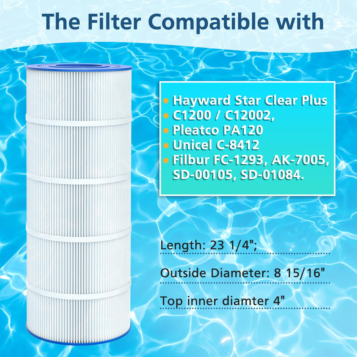 Beckacher PA120 two-pack filter media closeup emphasizes strong filtration for clean pool water.