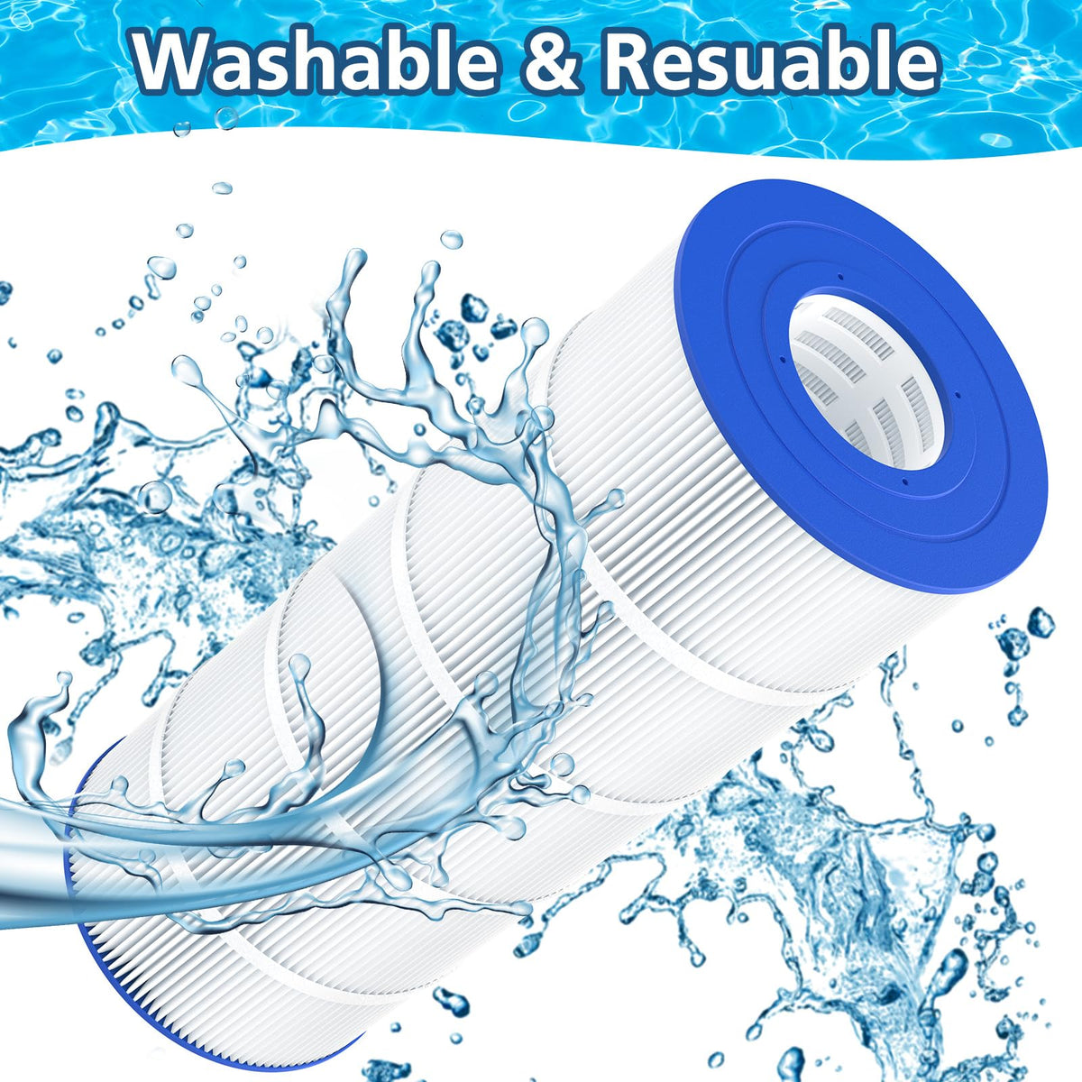 Beckacher PA120 two-pack in-use pool scene demonstrates easy maintenance and clearer water.