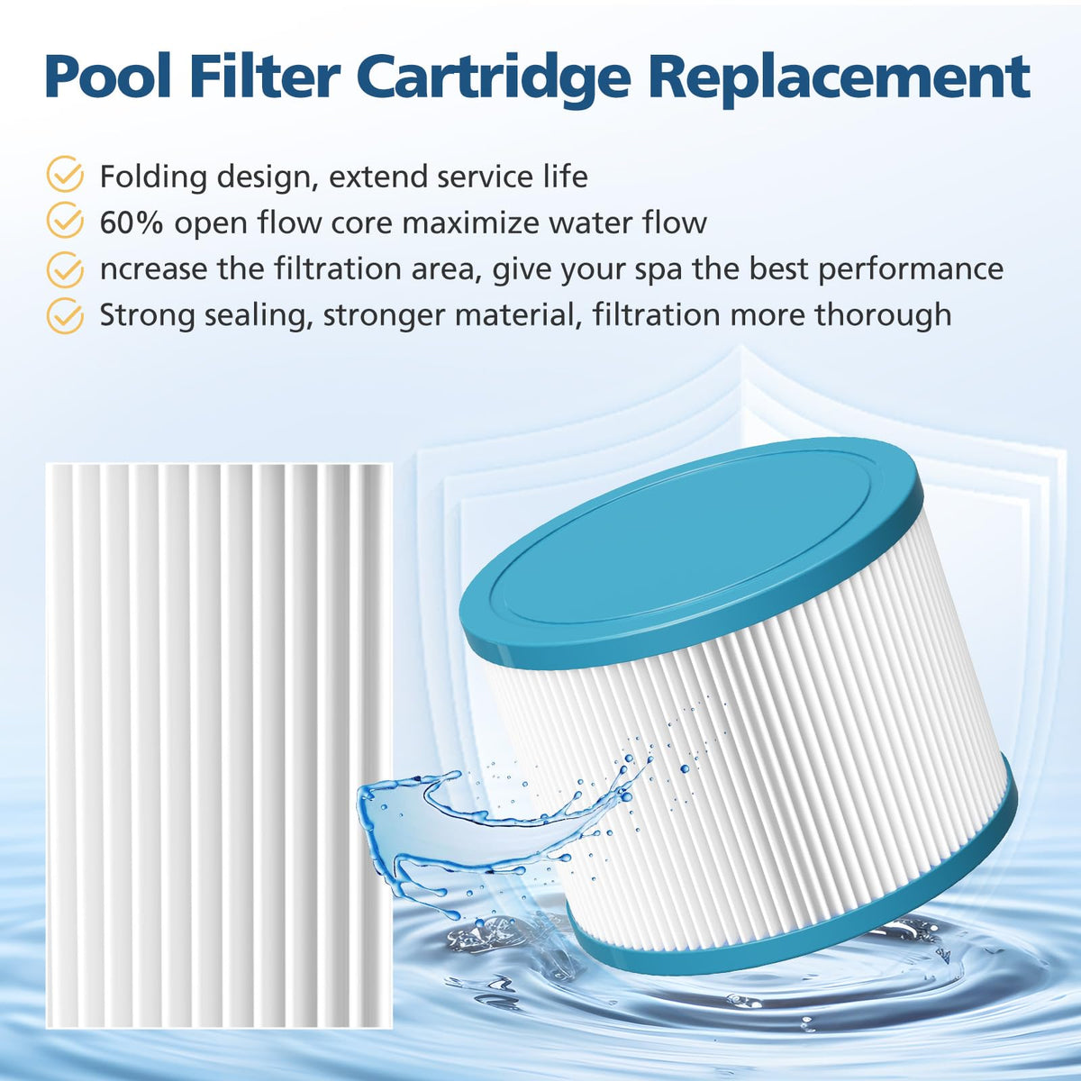 Beckacher packaged filter set ready for pool and spa use.