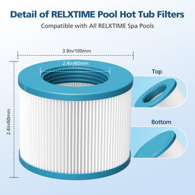 Beckacher spa filter covers 8-pack for easy replacement.