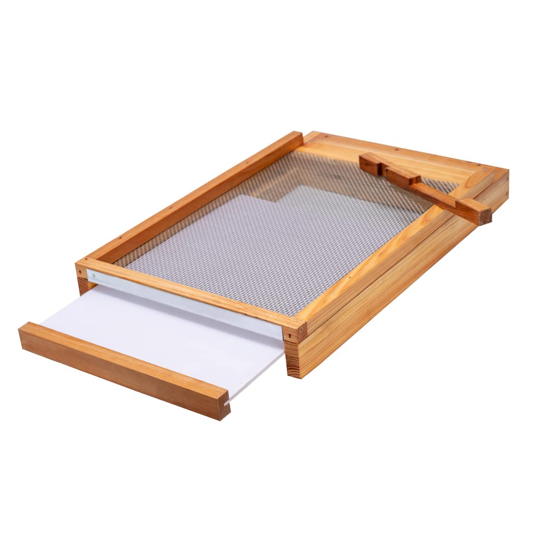 BeeCastle screened bottom board dipped in beeswax for weather protection