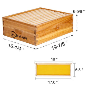 BeeCastle beeswax-coated hive supers improve durability and water resistance.