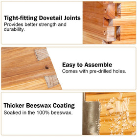 BeeCastle dovetail assembly hive, easy tight-fit construction for quick setup