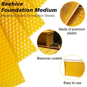 BeeCastle easy-slip foundation sheets sliding into grooved frames for quick setup