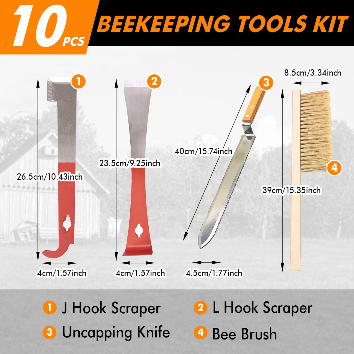 BeeCastle hive frame grip with wooden handle for easy frame movement
