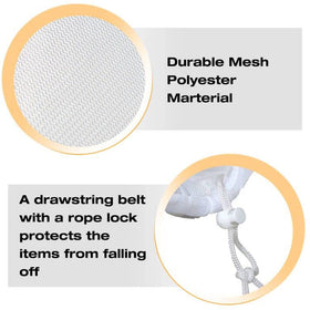 BeeCastle nuc mesh bag with adjustable drawstring for secure closure during transport.