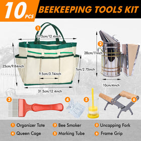 BeeCastle smoker with shield for calm, controlled hive entry