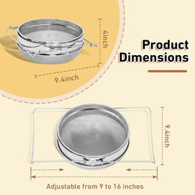 BeeCastle stainless steel honey filter bowl close-up showing durable food-grade construction