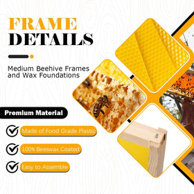 BeeCastle waxed foundation coating improves comb acceptance and easy inspection