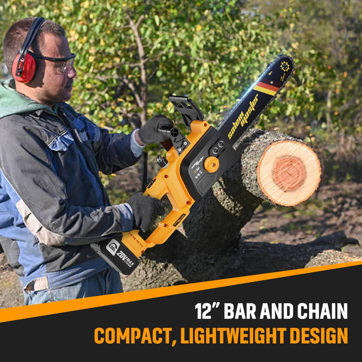 Beedeck cordless chainsaw with automatic oiler supports smoother maintenance.
