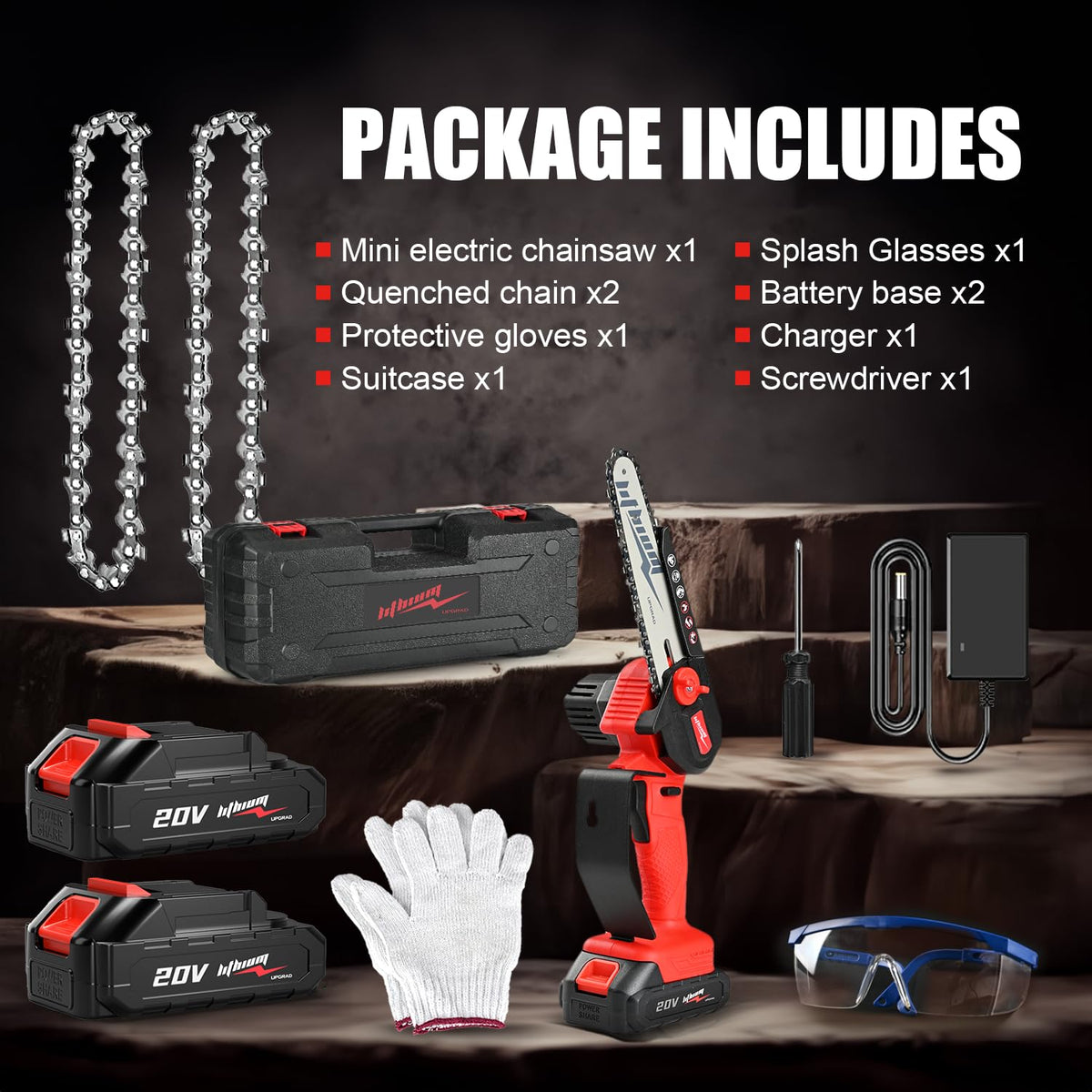 Beedeck Mini Chainsaw compact design for easy storage and travel.