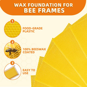 BEEINN Wax-coated sheet uses food-grade plastic and natural color to attract bees.