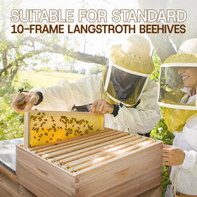 BEEINN beehive box features side handles for simple transport and handling.