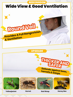 Beekingdom professional bee suit with goat skin gloves enabling flexible movement and protection.