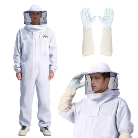 Beekingdom professional bee suit with round veil for clear visibility and sting protection.