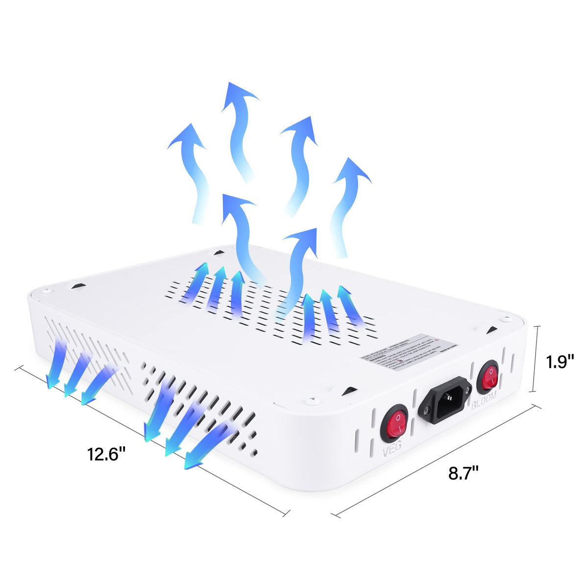 Beelux grow light ready to install with power cord and hanging accessories