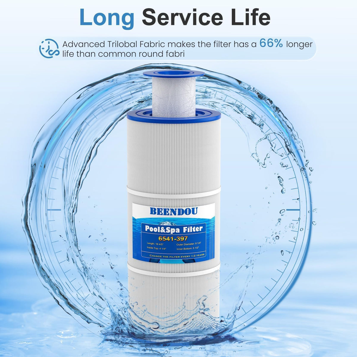 Beendou 6541-397 removes hair leaves and sediment for clearer spa water