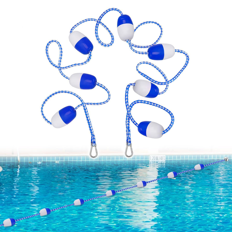 Beeplove 16ft pool safety rope with floats clearly marks shallow and deep areas for safer play.