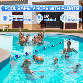 Beeplove adjustable pool rope length from 16 to 20 feet fits many pool sizes.